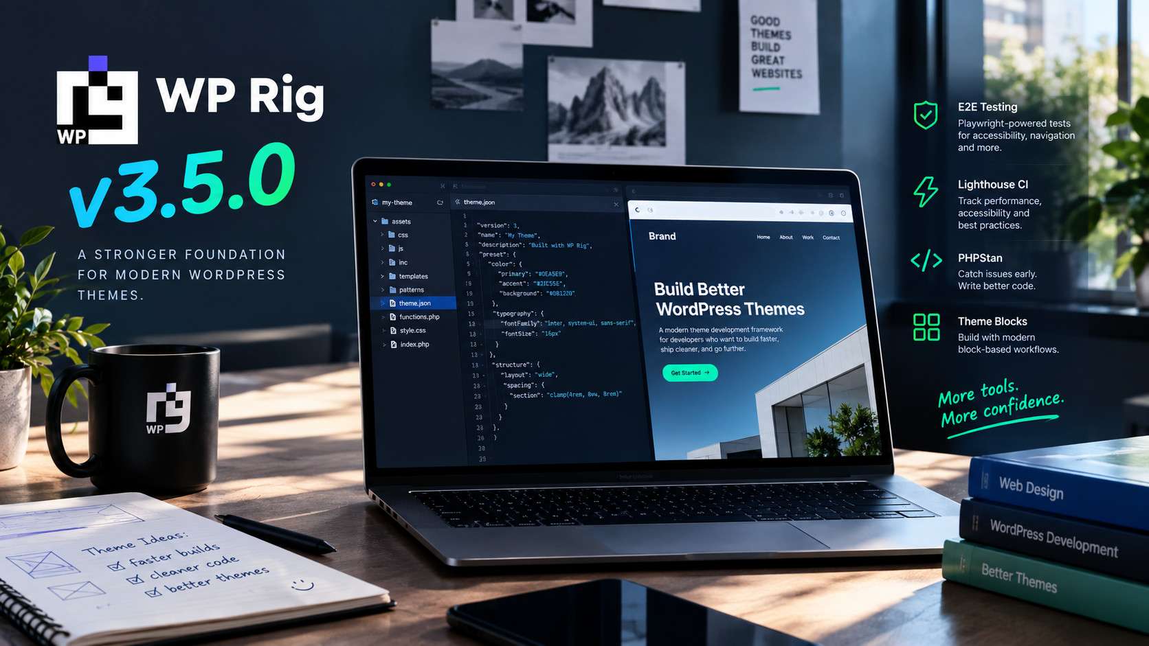Announcing WP Rig v3.5.0: Paradigms, Design Tokens v2 & Site Editor Bake & Sync